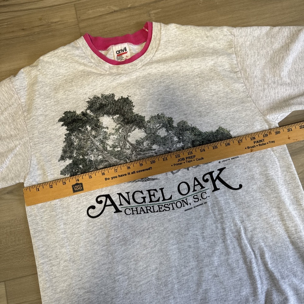 Vintage Single Stitch Charleston, SC Angel Oak Anvil T-Shirt Sz L Made In USA - Picture 7 of 12